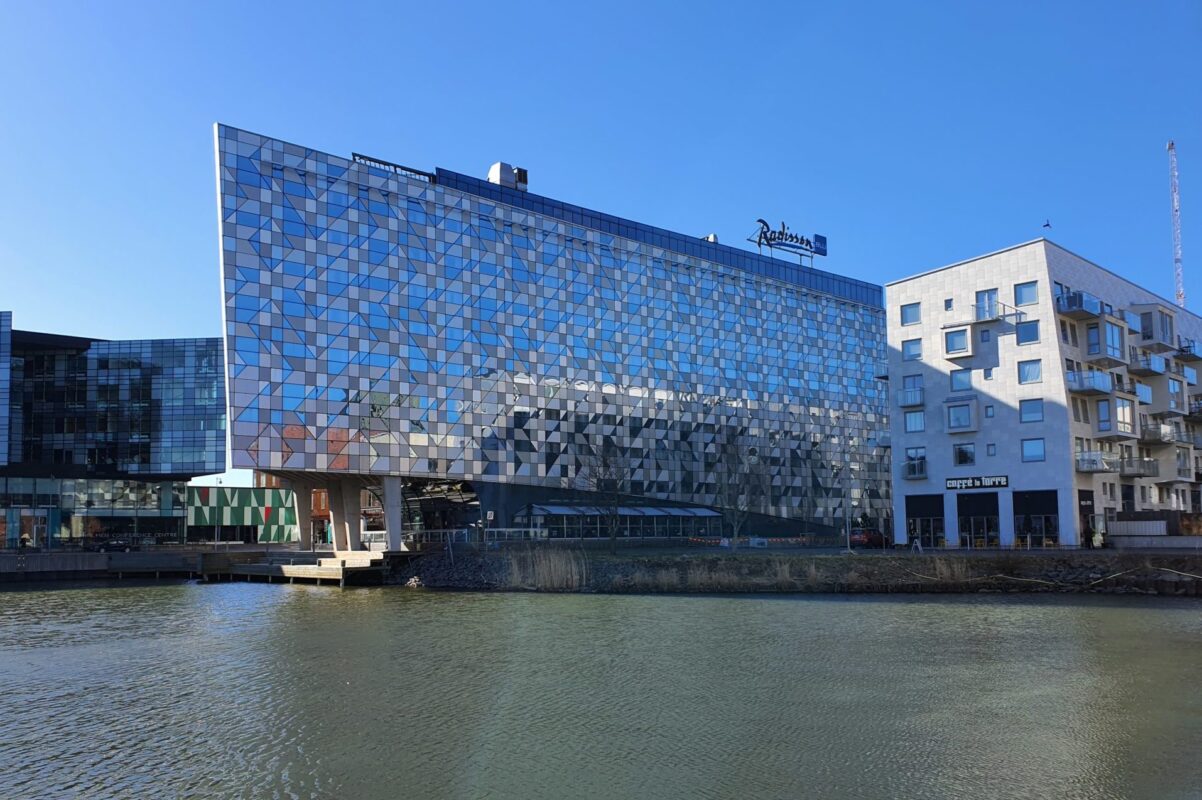 Radisson BLU hotel in Gothenburg, Sweden. Radisson BLU is a client of HotelRunner.